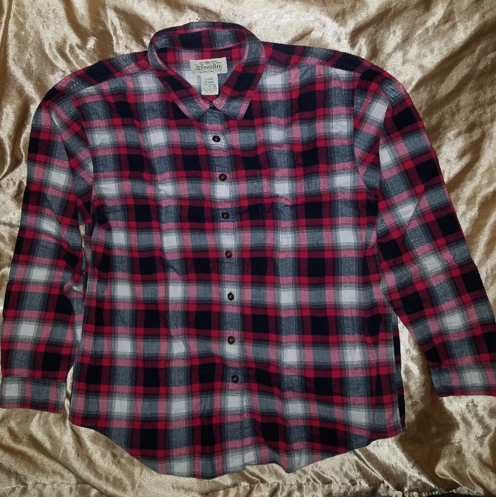 St. Johns Bay Flannel Button Down Shirt